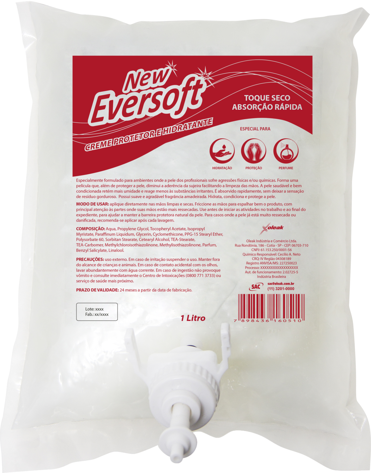 Creme Protetor e Hidratante New Eversoft